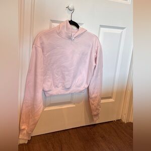 SKIMS Light Pink Hoodie cotton fleece shrunken pull over hoodie